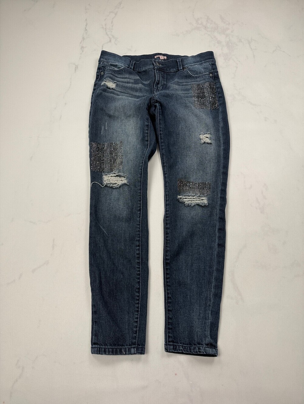 Juicy Couture Distressed Jeans Blue Modern Skinny - Womens 6